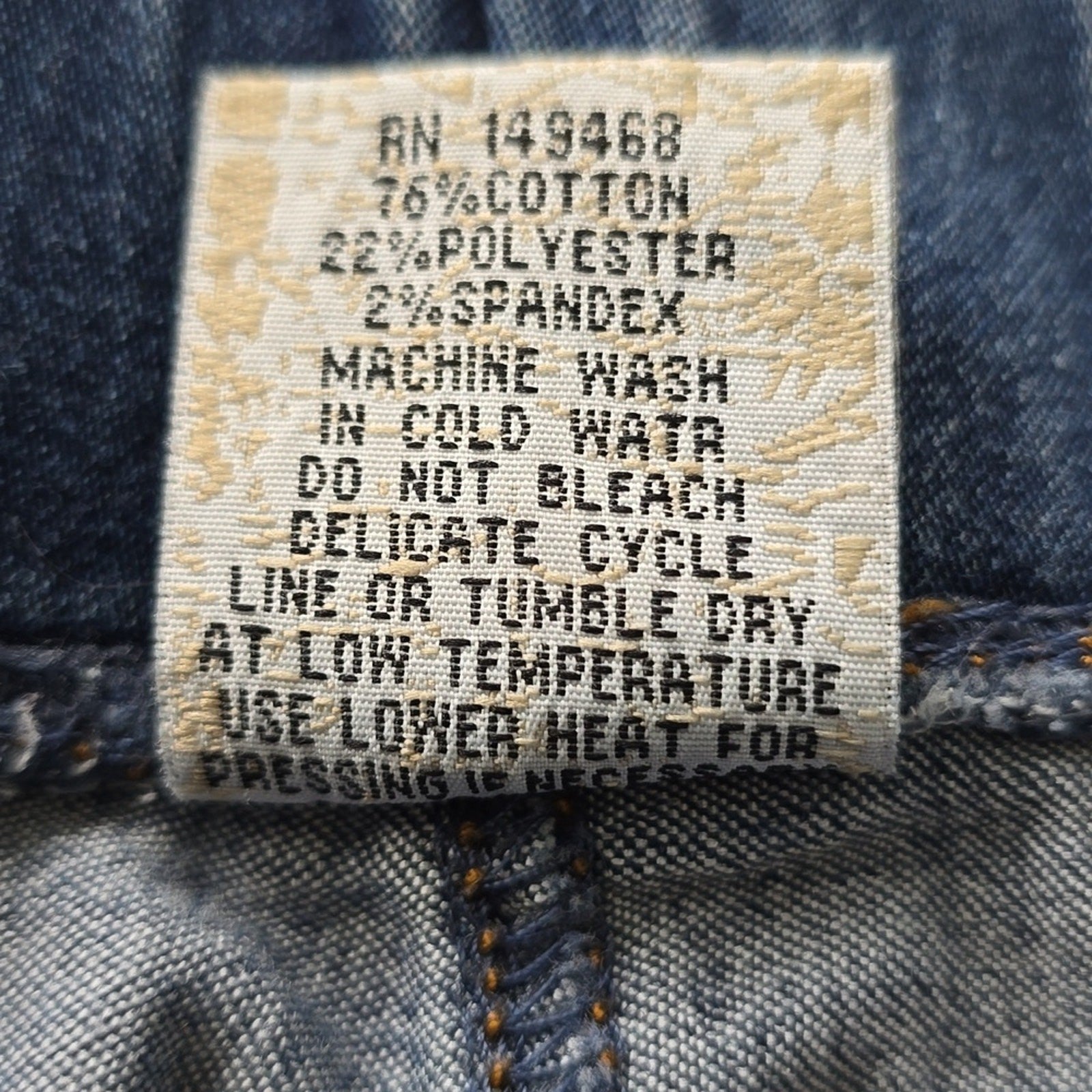 Jvini Fashion Blue Pull On Elastic Distressed Denim Pants Skinny Jeans S Small