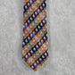 John W. Nordstrom Brown Purple Geometric 100% Silk Italy Men's Neck Tie