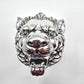 Silver Metallic Lion Head Wall Art Aluminum Mount Plaque Hanging Home Decor