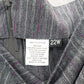 Gray Stripe Pleated Stripe Zip Business Casual Formal Office Workwear Plus 22W