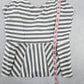 Cupshe Gray White Stripes Tankini Swimwear Crop Padded Top Beach XS Extra Small