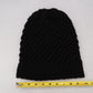 Black Chunky Cable Knit Crochet Y2K Vintage Cottage Skater Beanie Cap Hat OS