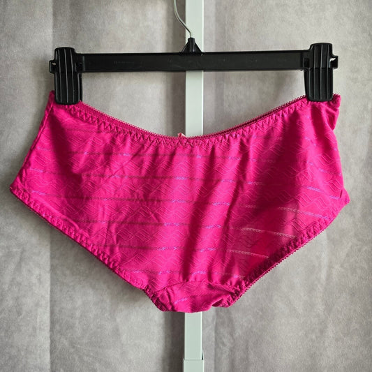 Queen Pink Lace Elastic Pull On Flirty Intimates Ladies Underwear NWT M Medium