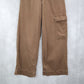 Time and Tru Brown Wide Leg Cargo Pants Utility Pocket Y2K Streetwear Small 6