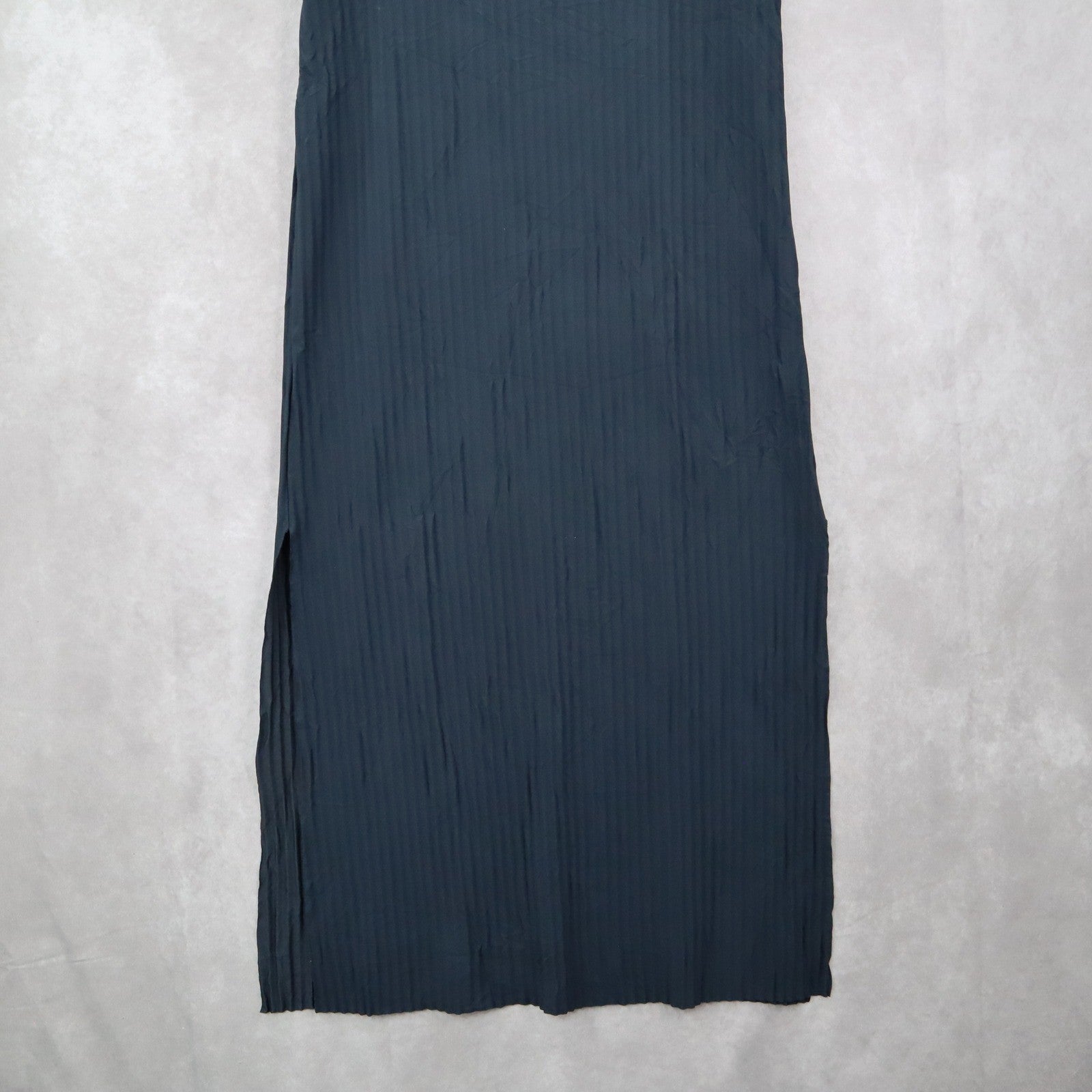 Aritzia Blue Ribbed Slit Sleeveless Midi Preppy Business Casual Cocktail Dress L