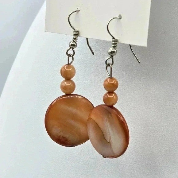 Brown Bead Circle Boho Retro Dangle Hook Earrings Fashion Jewelry E41