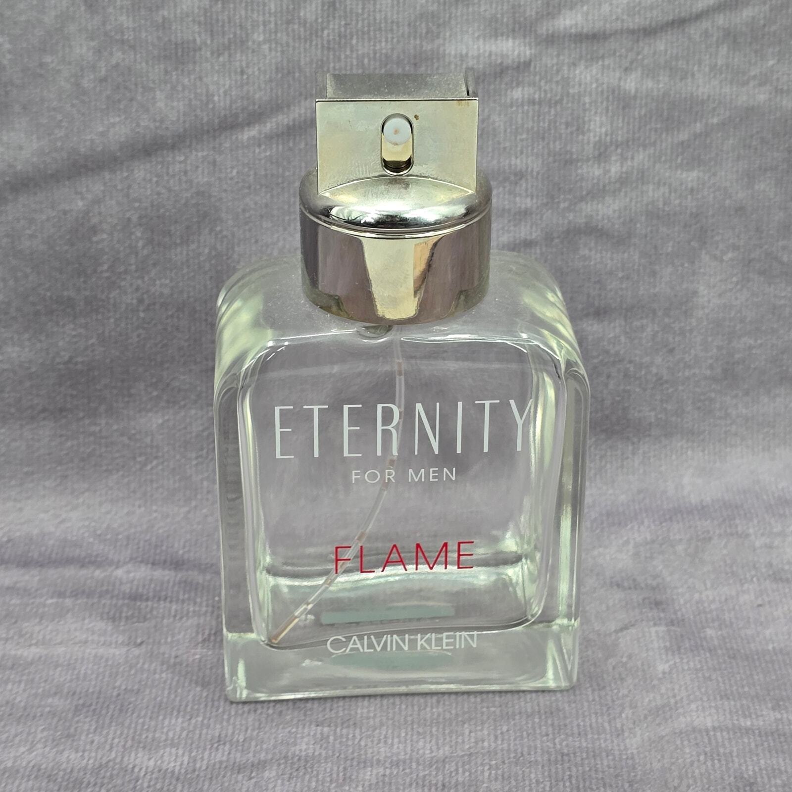 Calvin Klein Eternity Flame 3.4 FL OZ 100 ML Empty Glass Bottle Only