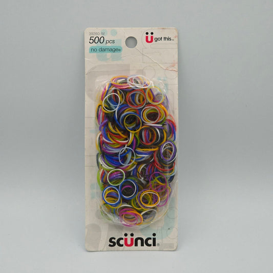 Scunci Smart Bright Hair Ties Polybands Assorted Colors 500 Pieces NWT