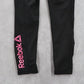 Reebok Black Leggings Sports Crop Ankle Athletic Sports Active Pants L Large
