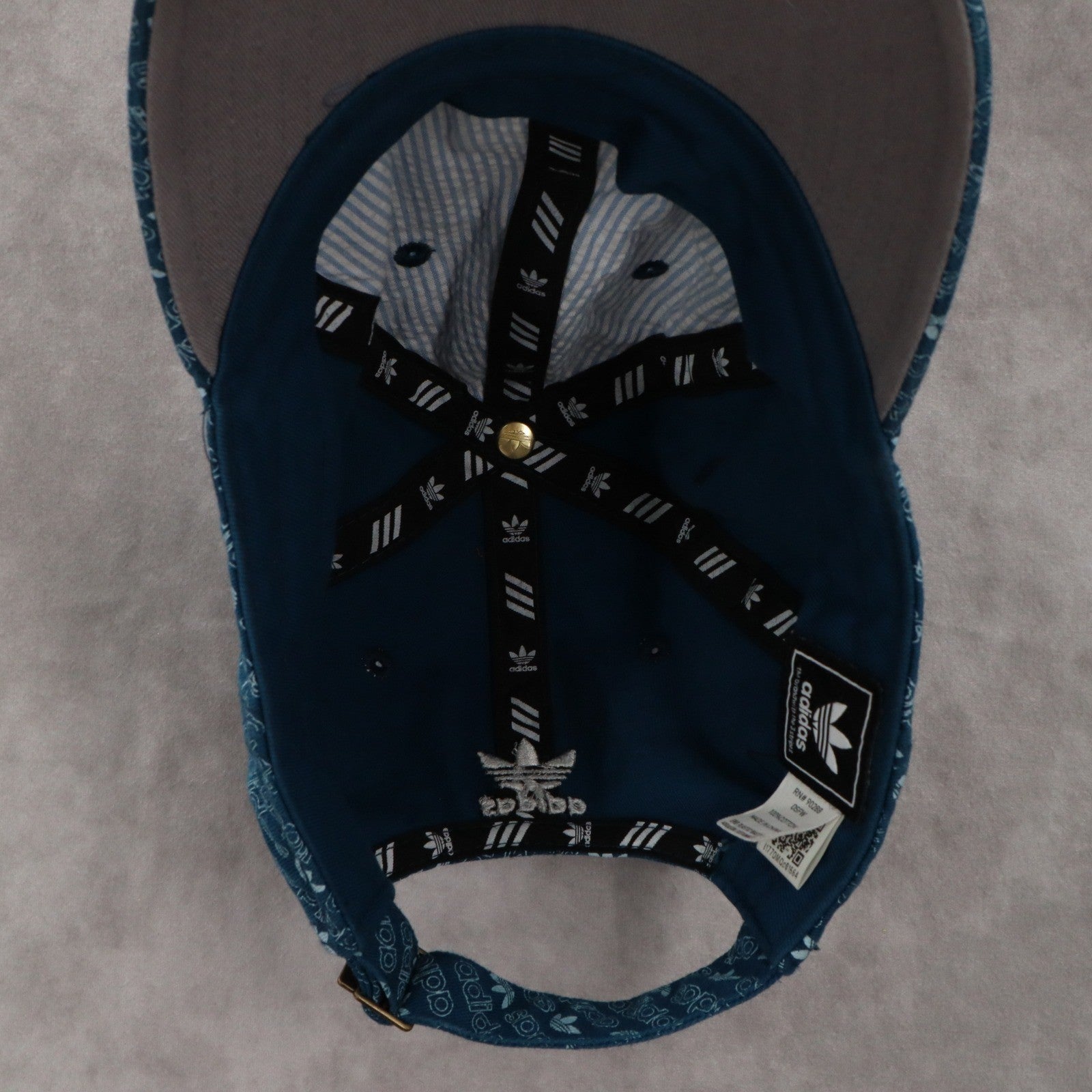 Adidas Blue Logo Golf Cloth Strap Athletic Performance Buckle Baseball Cap Hat