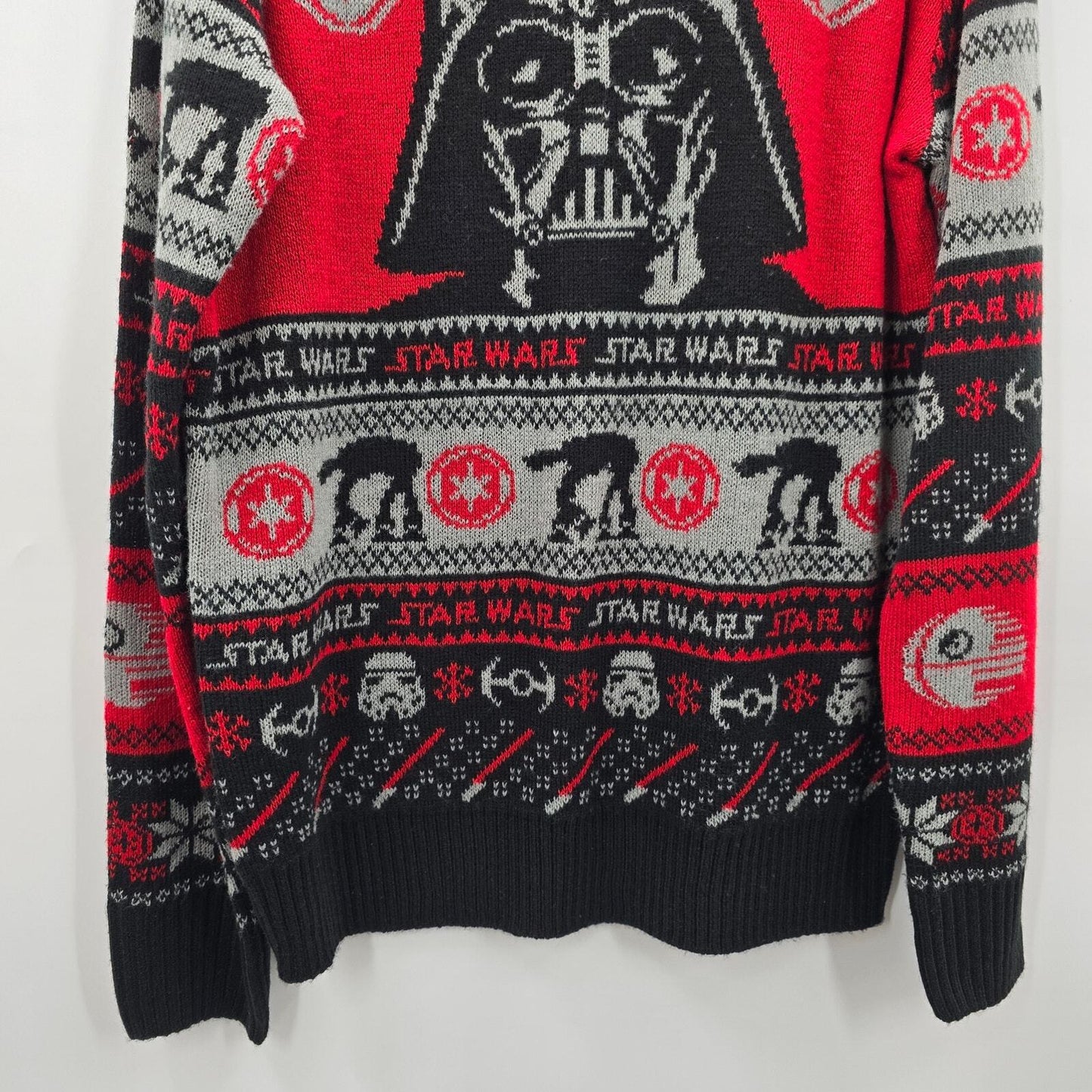 Star Wars Black Darth Vader Longsleeve Pullover Sweater Cardigan M Medium 38-40