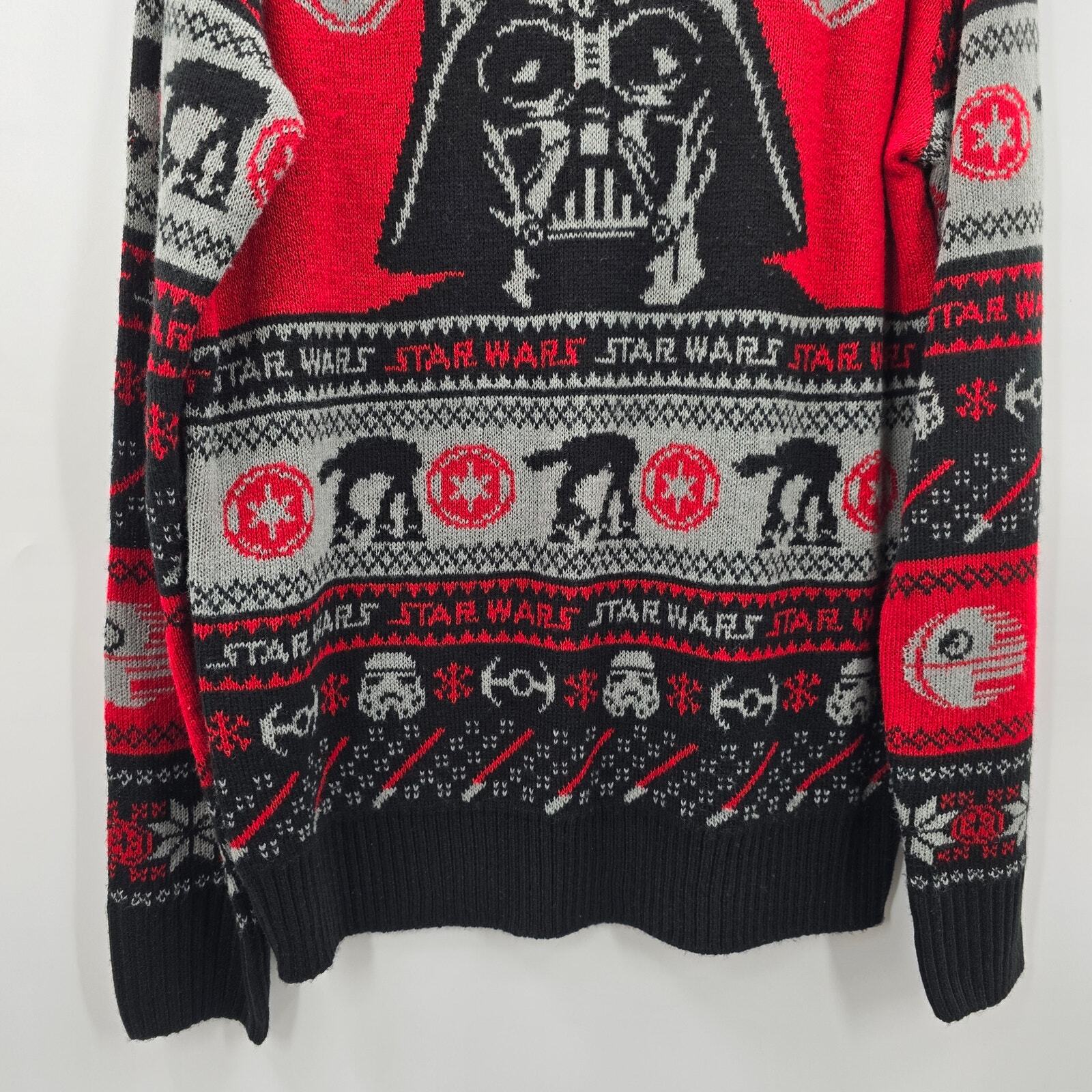Star Wars Black Darth Vader Longsleeve Pullover Sweater Cardigan M Medium 38-40