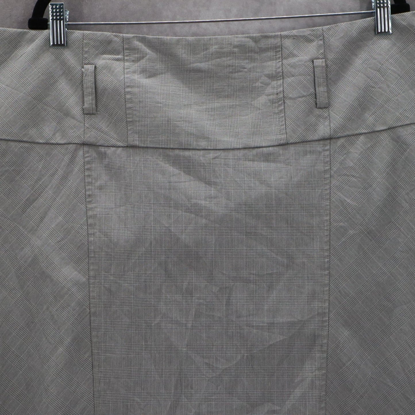 Torrid Gray Pencil Ruffle Checker Belt Retro Casual Preppy Skirt Plus 22
