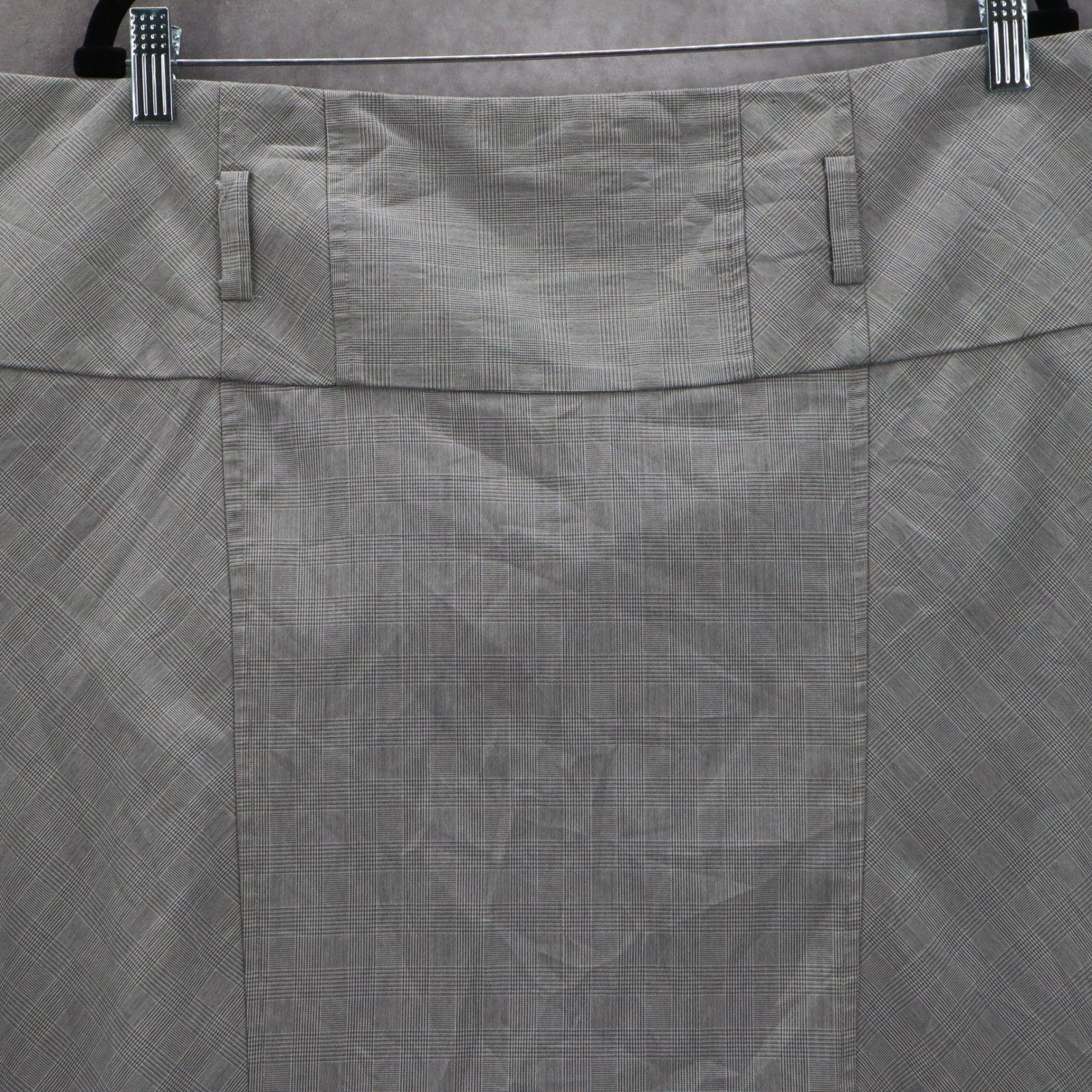 Torrid Gray Pencil Ruffle Checker Belt Retro Casual Preppy Skirt Plus 22