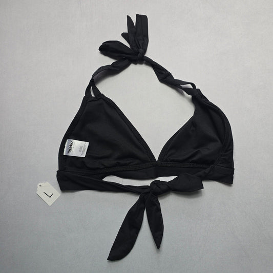 Mossimo Black Halter Tie Swim Sports Bra Beach Bralette Bikini Top L Large