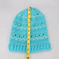 Blue Cable Knit Chunky Y2K Vintage Crochet Beanie Cap Hat