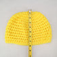 Yellow Cable Knit Y2k Vintage Handmade Cozy Winter Beanie Cap Hat