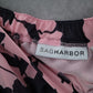 Sag Harbor Pink Blue Floral Knee Length Skirt Pull On Plus Boho XL Extra Large
