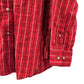 Haggar Red Plaid Button Up Long Sleeve Shirt Medium