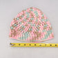 Pink Crochet Cable Knit Y2K Vintage Cottage Cozy Beanie Cap Hat OS