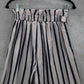 Blue Stripe Belted Wide Leg Boho Pull On Straight Leg Trousers Pant S Small
