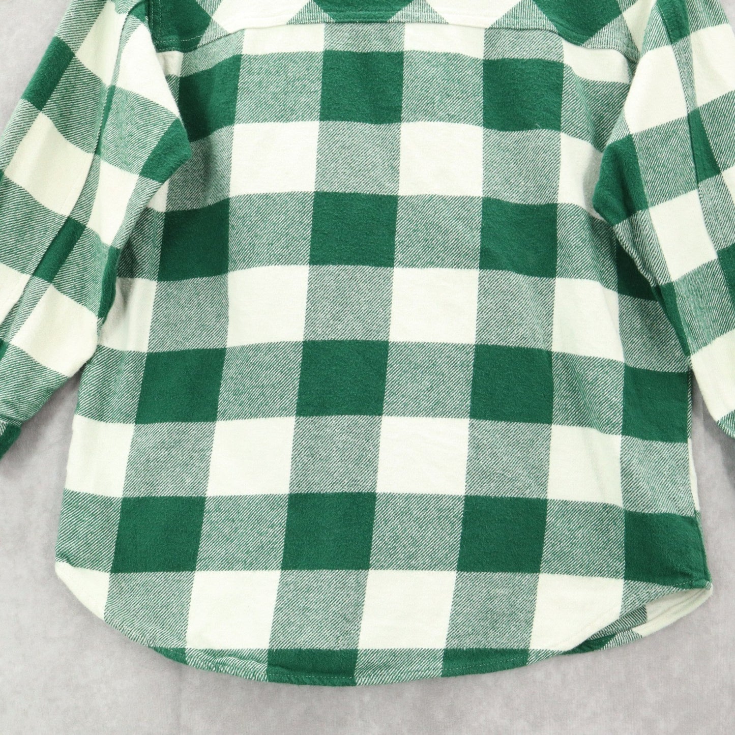 Zara Kids Green Flannel Plaid Long Sleeve Button Up Western Utility Shirt Small