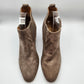 Nine West Booties Tan Suede Heel Tan Womens Size 7.5