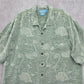 Bermuda Bay Green Tropical Surf Island Vintage Cotton Relax Hawaiian Shirt XXL