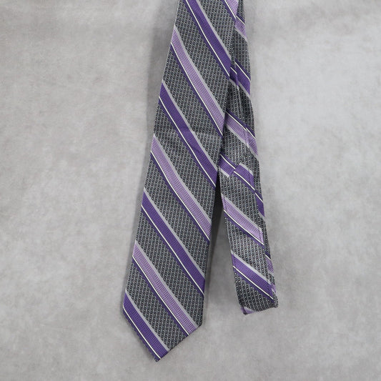 Pronto Uomo Couture Purple Stripe Executive Formal Business Classic Men's Tie