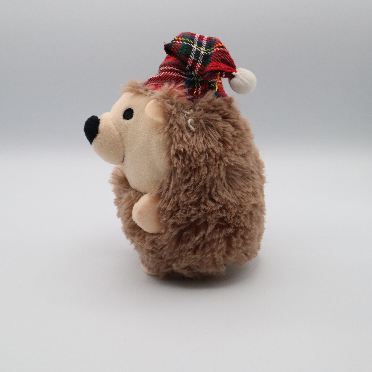 Bass Pro Shop Plush Hedgehog Stuffed Animal Toy Brown Tartan Hat 6" Gift Kids