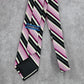 Croft & Barrow Purple Black Silver Stripe 99% Silk Executive Men's Neck Tie