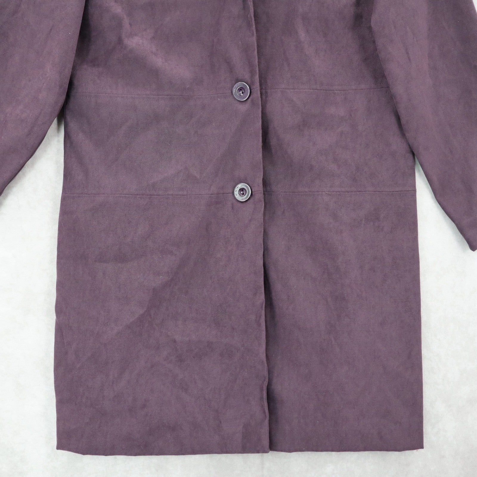 Sag Harbor Dress Purple Notch Business Formal Trench Coat Jacket Blazer 12