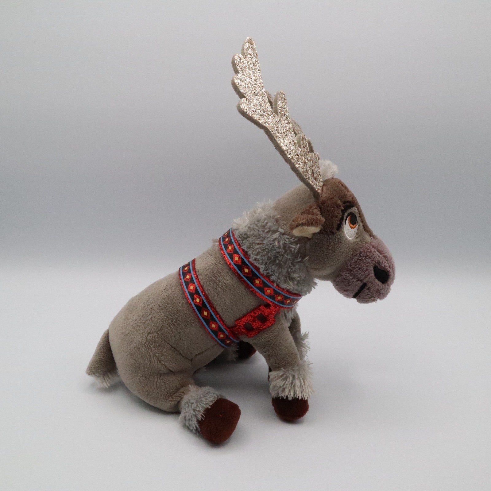 Disney Frozen Sven Plush Reindeer Stuffed Animal Toy Glitter Antlers 8" Gift