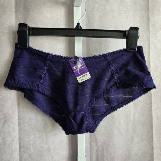 Purple Lace Elastic Pull On Flirty Ladies Intimate Underwear NWT M Medium