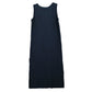 Aritzia Blue Ribbed Slit Sleeveless Midi Preppy Business Casual Cocktail Dress L