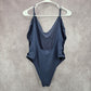 Aerie Gray Cutout Sides Swimsuit Swimwear One Piece Size XL