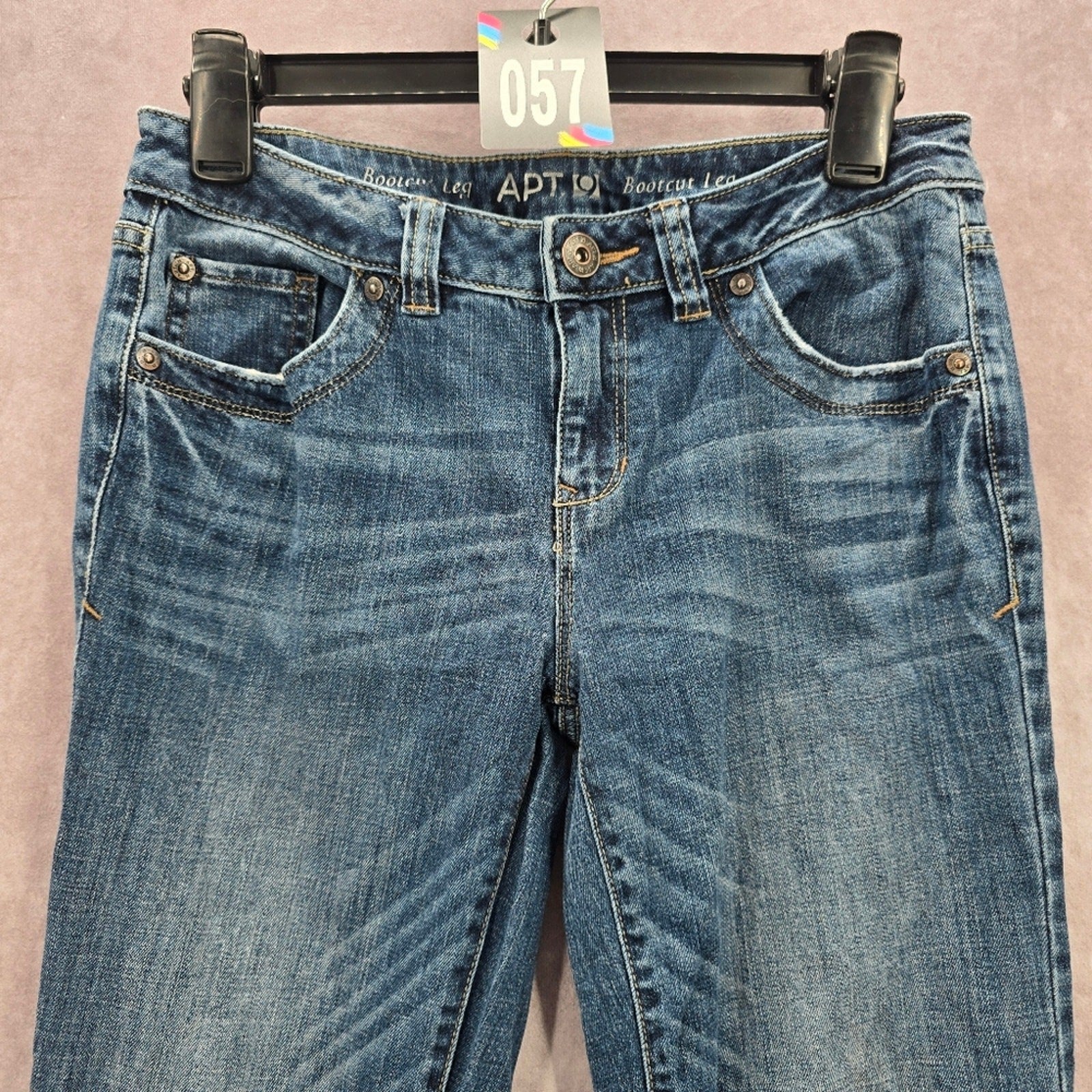 Apt. 9 Blue Bootcut Modern Fit Straight Flare Denim Jeans Pants 4
