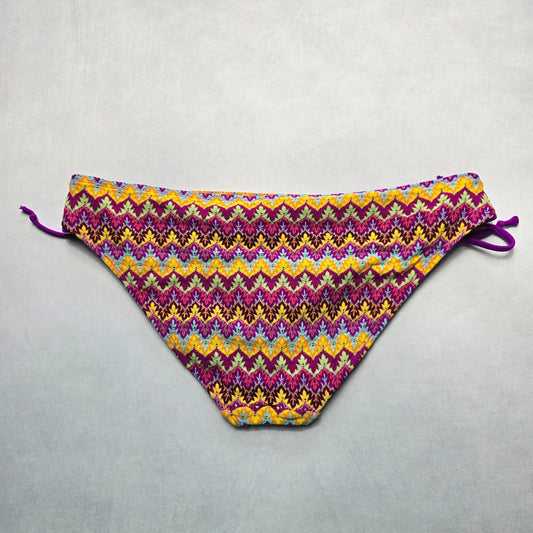 Old Navy Purple Chevron Tie Swim Beach Cheeky Flirty Boho Bikini Bottom L Large