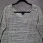 Torrid Gray Layered Hem Tunic Top Long Sleeve Knit Blouse Crisscross Ties 00