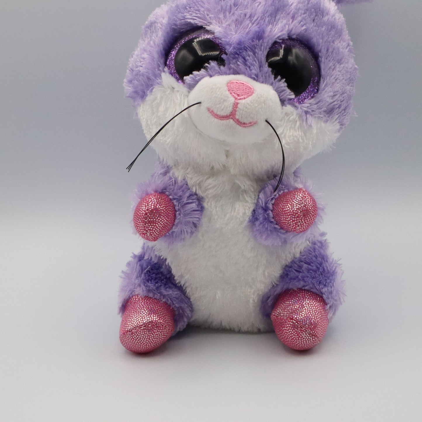 Lil Dreamers Purple Stuffed Animal Toy 8" Sparkle Eyes Plush Bunny Rabbit