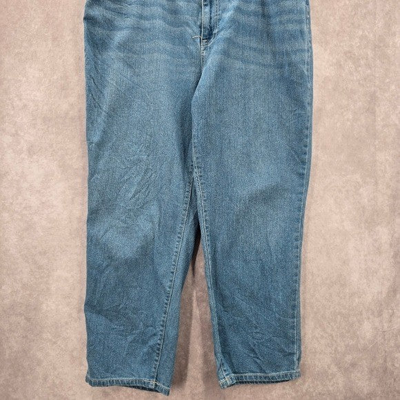 No Boundaries Blue Straight Tapered Leg Denim Pants Wide Plus Jeans 17