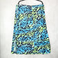 CSC Studio Blue Animal Print Flare Boho Summer Feminine Stretch Skirt Plus 3X