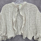 Oshkosh B'Gosh Vintage Knit White Ruffle  Poncho Cape Sweater Girls Toddle 3T