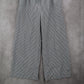 H&M Blue Stripe Wide Leg Boho Pull On Pleated Straight Preppy Trousers Pant 8