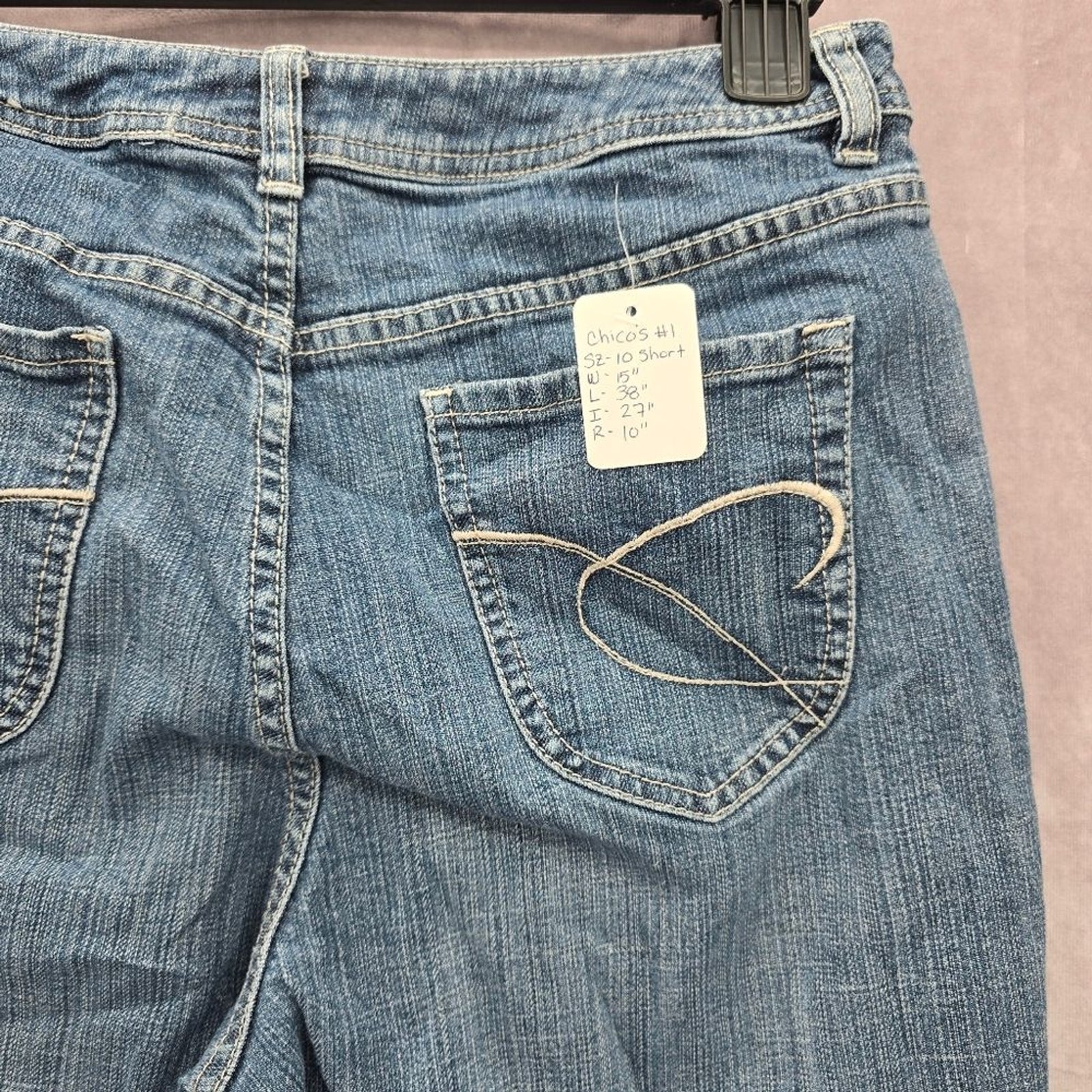 Chicos Blue Jeans Denim Pants Size 10 - 1 Short
