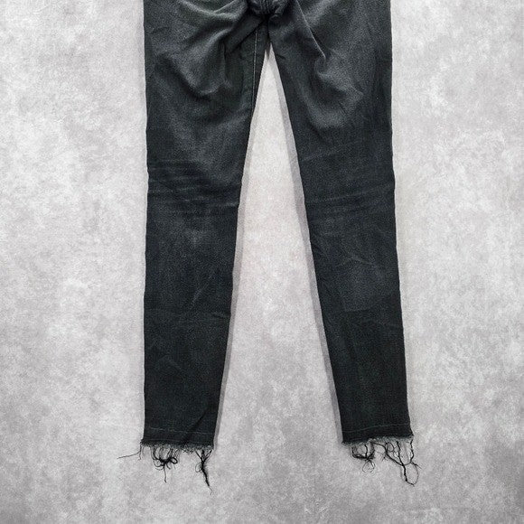 William Rast Black Skinny Sculpted Stretch High Rise Denim Pants Jeans 28
