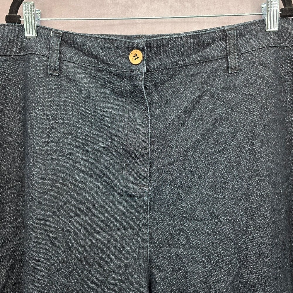 Gold Flava Dark Blue Cropped Knee Length Jeans Pants Size 3XL