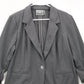 Christian Siriano Black Ruche Sleeves Notch Suit Coat Jacket Blazer Extra Large