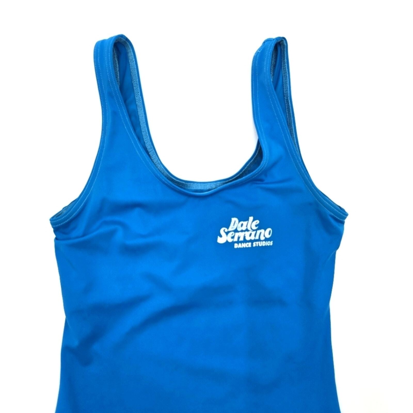 Dance Studio Leotard Blue Bodysuit Swimwear Swimsuit One Piece Medium