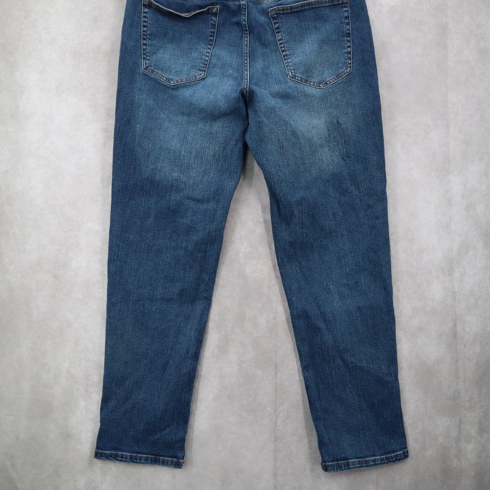 DKNY Blue Straight Fit Tapered Duane Mens Cotton 36X30 Denim Jeans